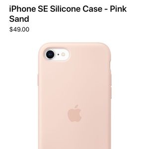 iPhone NEW SE (2nd Gen) Silicone Apple  Pink Case